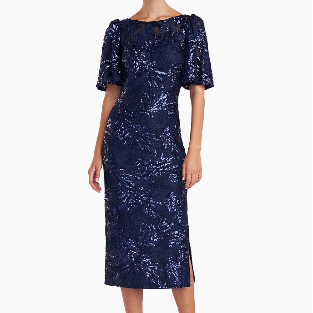 JS Collection ADEL TEA LENGTH DRESS